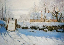 Art by Bluebird Bluebird Puzzle - Claude Monet - The Magpie, 1869 - 1000 Piece Jigsaw Puzzle New
