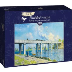 Art by Bluebird Bluebird Puzzle - Claude Monet -Railway Bridge at Argenteuil, 1873 - 1000 Piece Jigsaw Puzzle Best