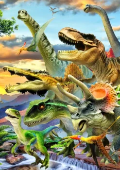 Bluebird Puzzle - Dino Sunset - 1000 Piece Jigsaw Puzzle Fashion