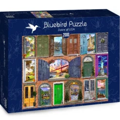 Bluebird Puzzle - Doors of USA - 2000 Piece Jigsaw Puzzle New