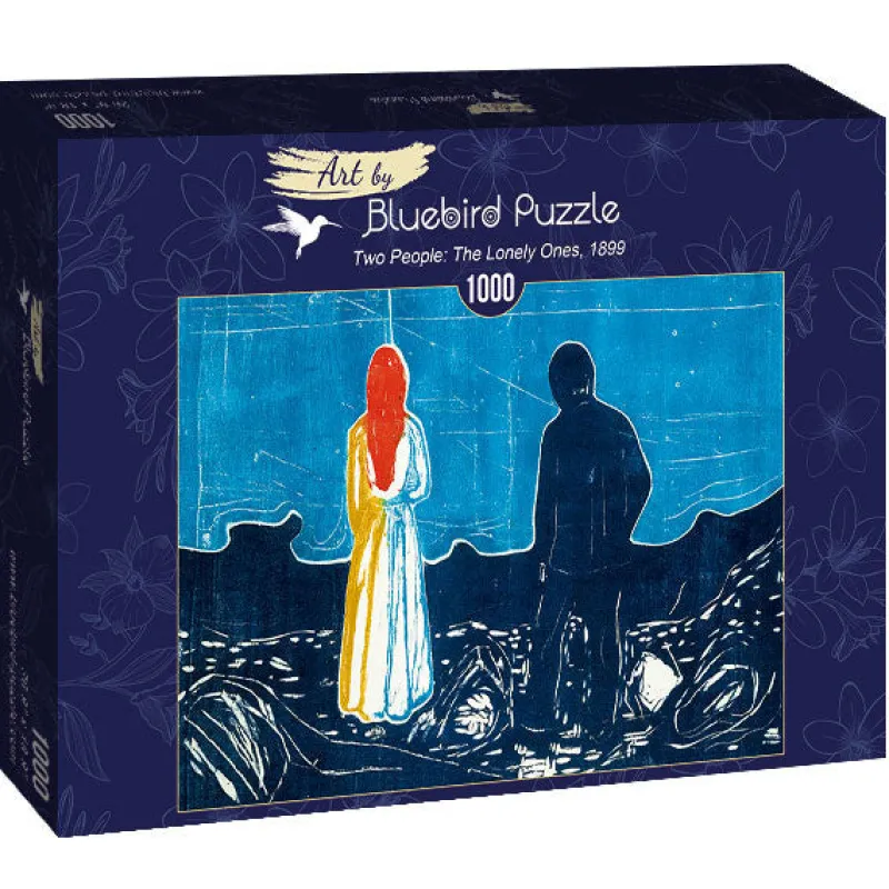 Art by Bluebird Bluebird Puzzle - Edvard Munch - Two People: The Lonely Ones, 1899 - 1000 Piece Jigsaw Puzzle Online