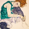 Art by Bluebird Bluebird Puzzle - Egon Schiele - Seated Woman with Legs Drawn Up, 1917 - 1000 Piece Jigsaw Puzzle Clearance