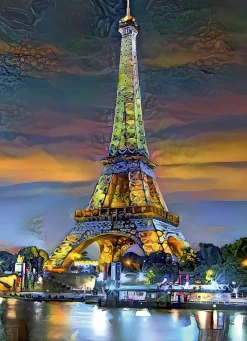 Bluebird Puzzle - Eiffel Tower at Sunset, Paris, France - 1000 Piece Jigsaw Puzzle Hot