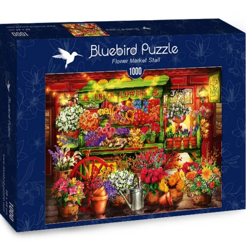 Bluebird Puzzle - Flower Market Stall - 1000 Piece Jigsaw Puzzle Clearance
