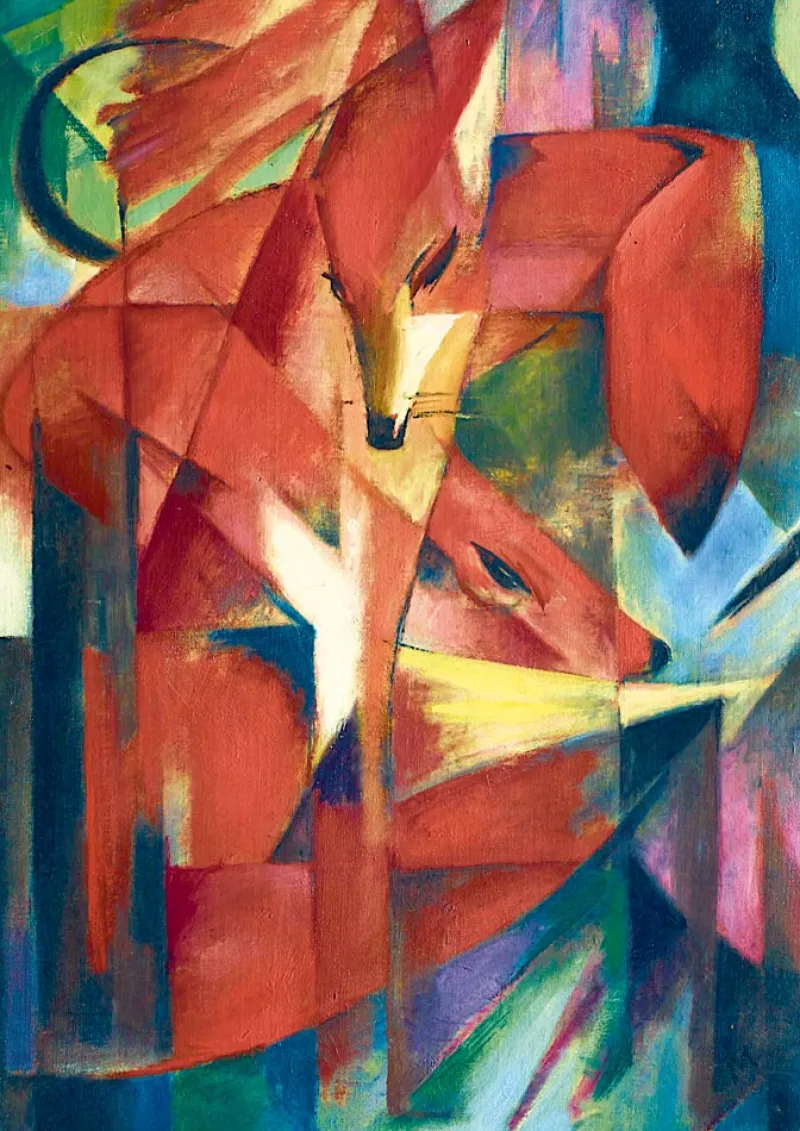 Art by Bluebird Bluebird Puzzle - Franz Marc - The Foxes, 1913 - 1000 Piece Jigsaw Puzzle Discount