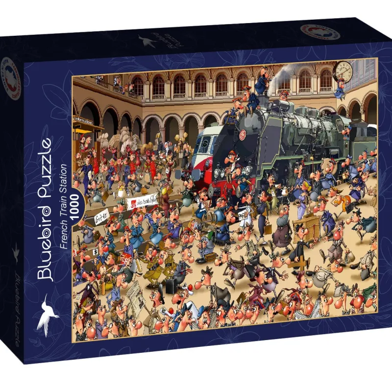 Bluebird Puzzle - French Train Station - 1000 Piece Jigsaw Puzzle Online