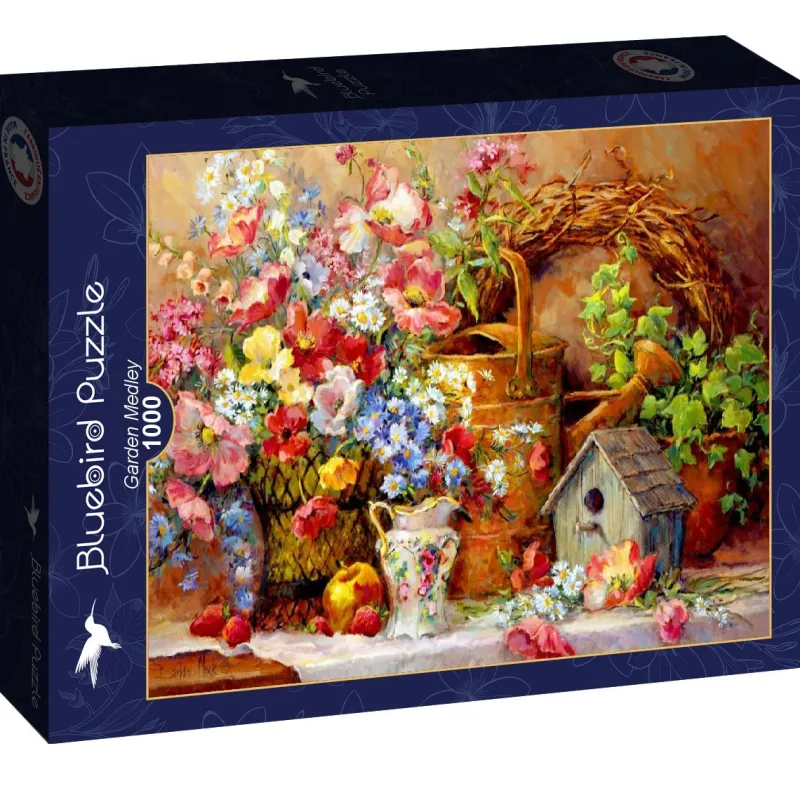 Bluebird Puzzle - Garden Medley - 1000 Piece Jigsaw Puzzle Online