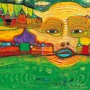 Art by Bluebird Bluebird Puzzle - Hundertwasser - Irinaland over the Balkans, 1969 - 1000 Piece Jigsaw Puzzle Fashion