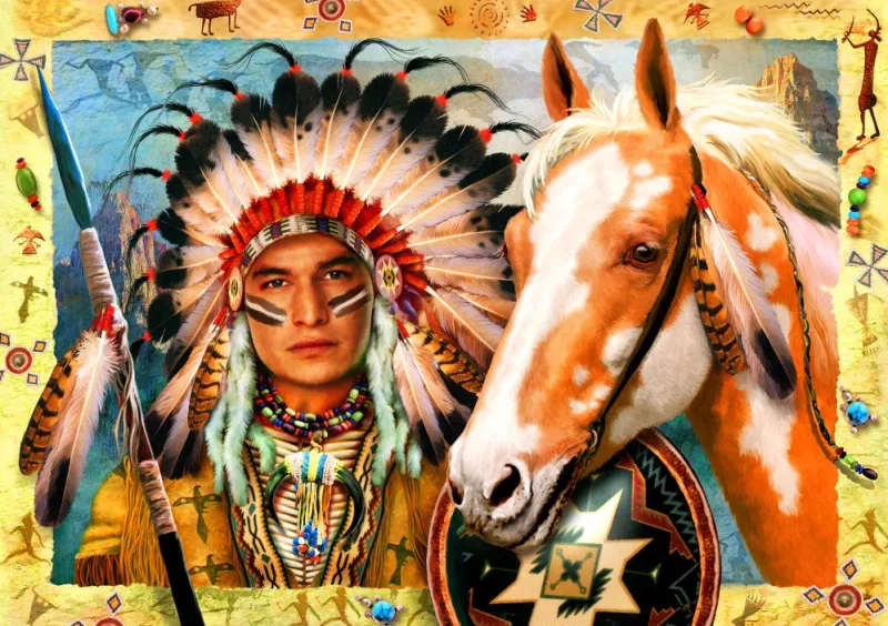 Bluebird Puzzle - Indian Chief - 1500 Piece Jigsaw Puzzle Outlet