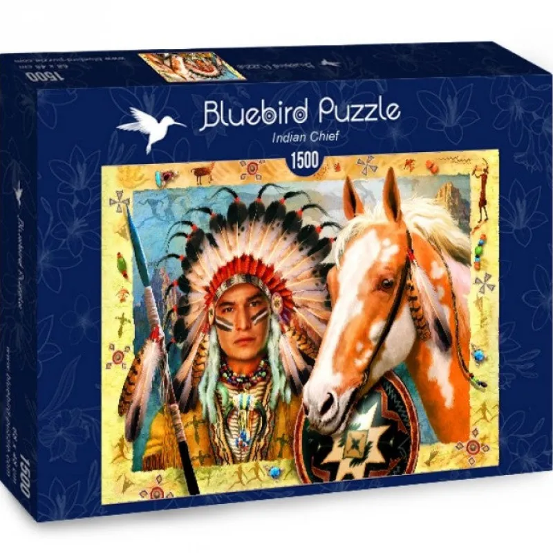 Bluebird Puzzle - Indian Chief - 1000 Piece Jigsaw Puzzle Sale