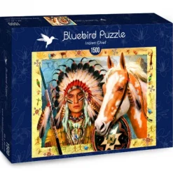 Bluebird Puzzle - Indian Chief - 1500 Piece Jigsaw Puzzle Outlet