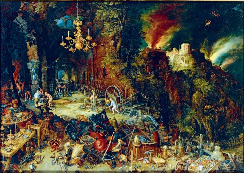 Art by Bluebird Bluebird Puzzle - Jan Brueghel the Elder - Allegory of Fire, 1608 - 1000 Piece Jigsaw Puzzle Outlet