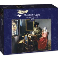 Art by Bluebird Bluebird Puzzle - Johannes Vermeer - The Glass of Wine, 1661 - 1000 Piece Jigsaw Puzzle Outlet