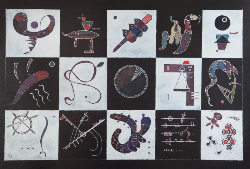 Bluebird Puzzle - Kandinsky - Quinze, 1959 - 1000 Piece Jigsaw Puzzle Sale