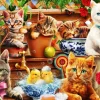 Bluebird Puzzle - Kittens in the Potting Shed - 1000 Piece Jigsaw Puzzle Online
