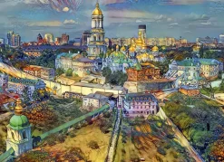 Bluebird Puzzle - Kyiv, Ukraine City - 1000 Piece Jigsaw Puzzle New