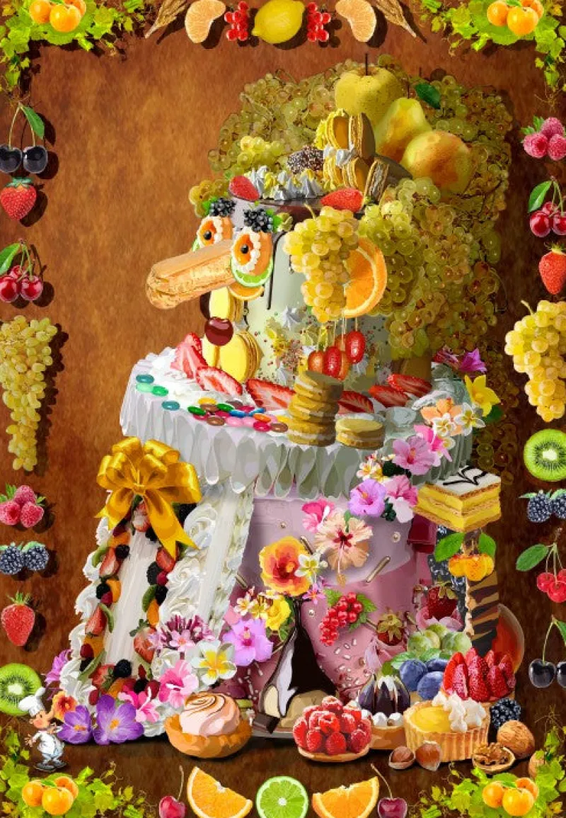 Bluebird Puzzle - La Cantatrice Gâteau inspirée par Arcimboldo - 1000 Piece Jigsaw Puzzle Sale