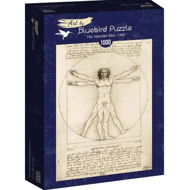 Art by Bluebird Bluebird Puzzle - Leonardo Da Vinci - The Vitruvian Man, 1490 - 1000 Piece Jigsaw Puzzle Discount
