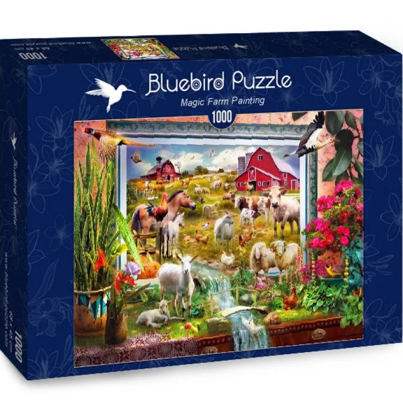 Bluebird Puzzle - Magic Farm Painting - 1000 Piece Jigsaw Puzzle New