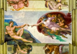 Art by Bluebird Bluebird Puzzle - Michelangelo - The Creation of Adam, 1511 - 1000 Piece Jigsaw Puzzle Online