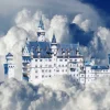 Bluebird Puzzle 70036 Neuschwanstein Castle in Clouds 500 Piece Jigsaw Puzzle Clearance