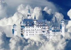 Bluebird Puzzle 70036 Neuschwanstein Castle in Clouds 500 Piece Jigsaw Puzzle Clearance