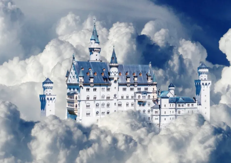 Bluebird Puzzle 70036 Neuschwanstein Castle in Clouds 500 Piece Jigsaw Puzzle Clearance