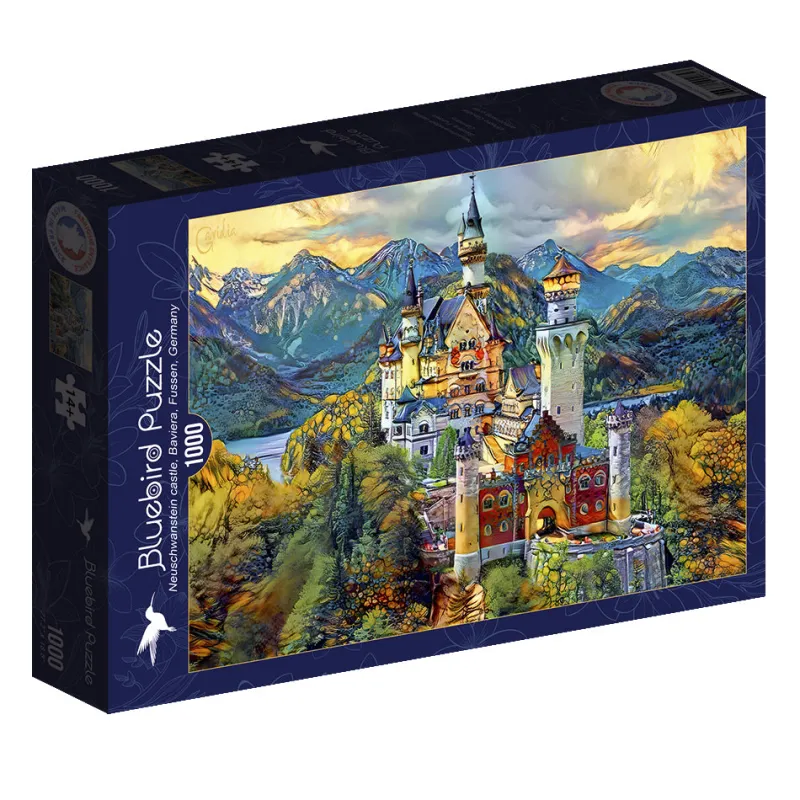 Bluebird Puzzle - Neuschwanstein Castle, Fussen, Germany - 1000 Piece Jigsaw Puzzle Discount