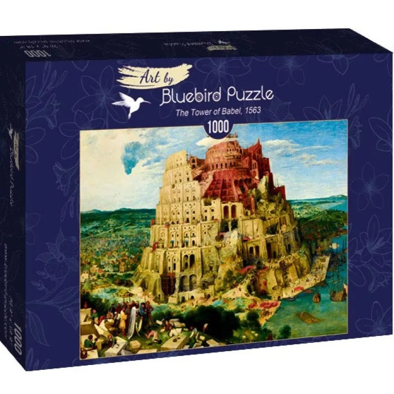 Art by Bluebird Bluebird Puzzle - Pieter Bruegel the Elder - The Tower of Babel, 1563 - 1000 Piece Jigsaw Puzzle New