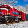 Bluebird Puzzle 70282 Red Train In The Snow 1500 Piece Jigsaw Puzzle Outlet
