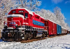 Bluebird Puzzle 70282 Red Train In The Snow 1500 Piece Jigsaw Puzzle Outlet