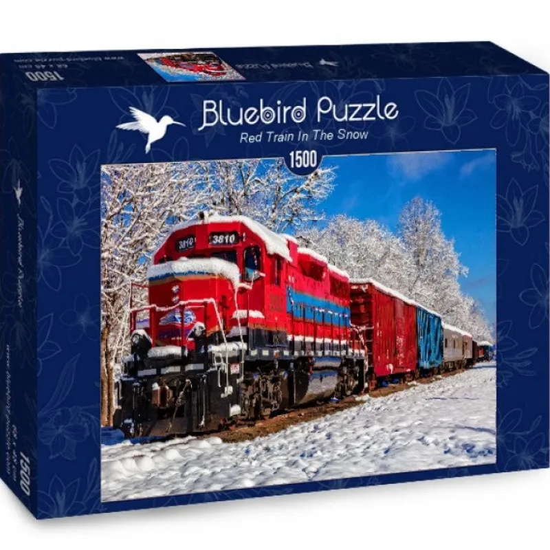 Bluebird Puzzle 70282 Red Train In The Snow 1500 Piece Jigsaw Puzzle Outlet
