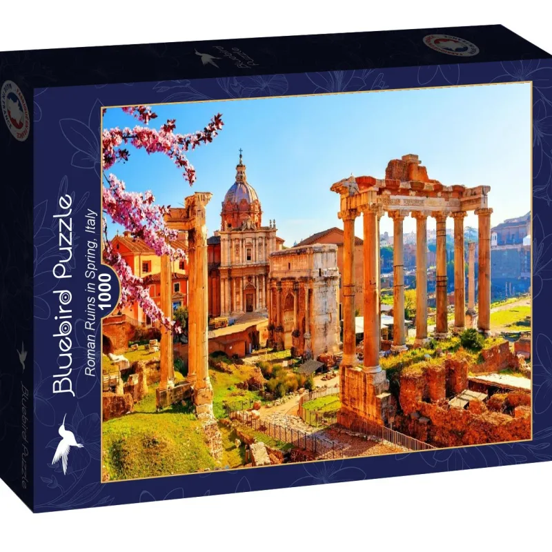 Bluebird Puzzle - Roman Ruins in Spring, Italy - 1000 Piece Jigsaw Puzzle Hot