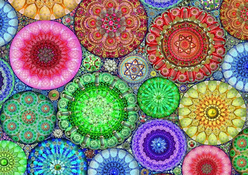 Bluebird Puzzle - Rose Window - 1000 Piece Jigsaw Puzzle Hot