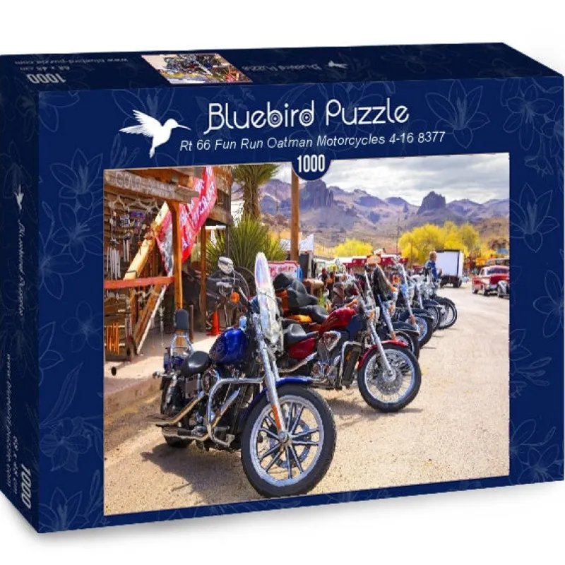 Bluebird Puzzle - Rt 66 Fun Run Oatman Motorcycles 4-16 8377 - 1000 Piece Jigsaw Puzzle New