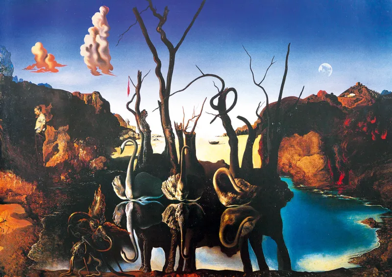 Bluebird Puzzle - Salvador Dalí - Swans Reflecting Elephants, 1937 - 1000 Piece Jigsaw Puzzle Best
