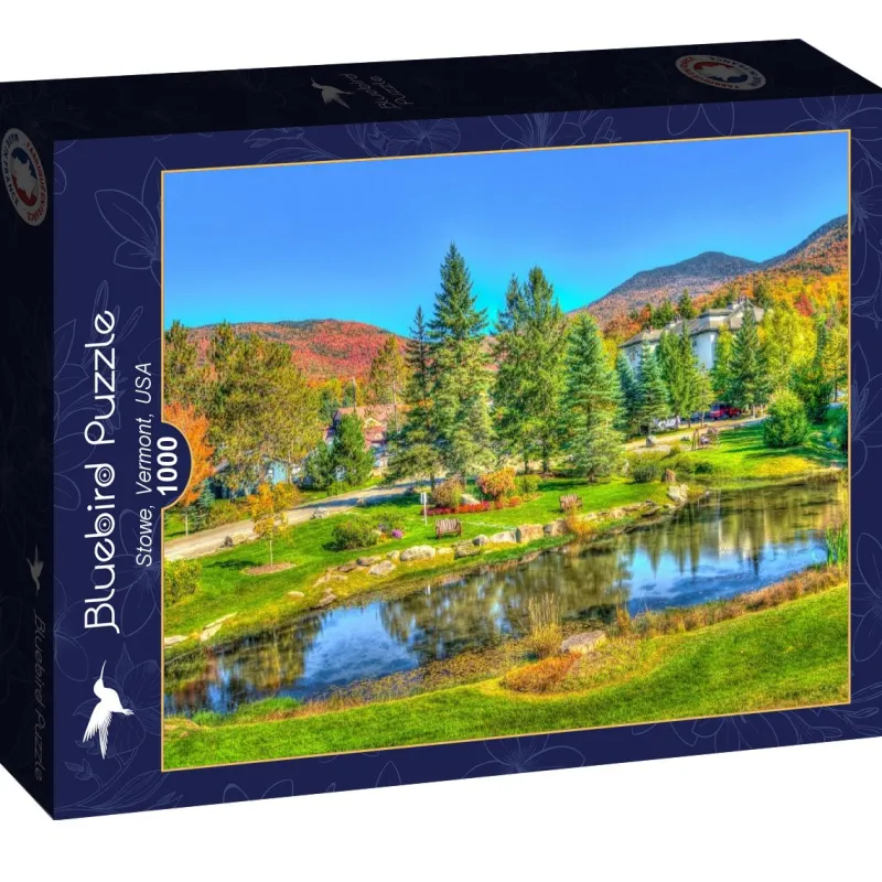Bluebird Puzzle - Stowe, Vermont, USA - 1000 Piece Jigsaw Puzzle Discount