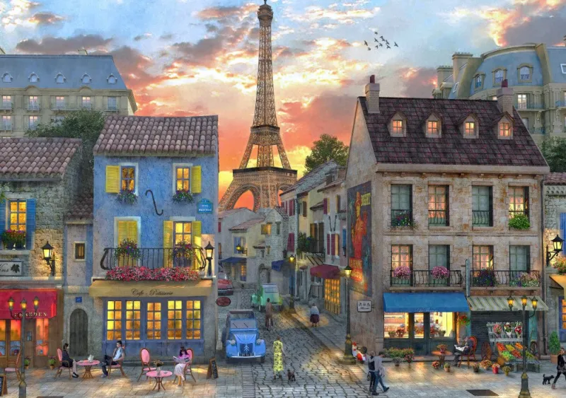 Bluebird Puzzle - Streets of Paris - 1000 Piece Jigsaw Puzzle Fashion