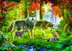 Bluebird Puzzle - Summer Wolf Family - 1000 Piece Puzzle New