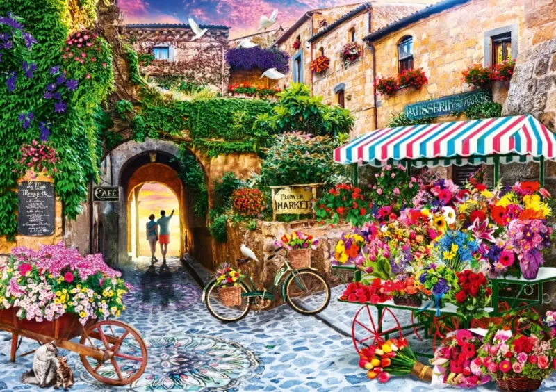 Bluebird Puzzle - The Flower Market - 1000 Piece Jigsaw Puzzle Fashion
