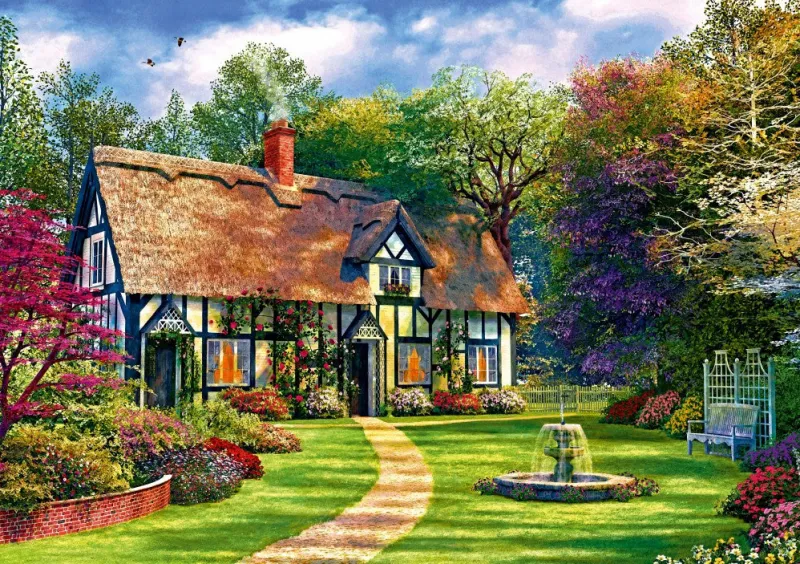Bluebird Puzzle - The Hideaway Cottage - 1000 Piece Puzzle Best