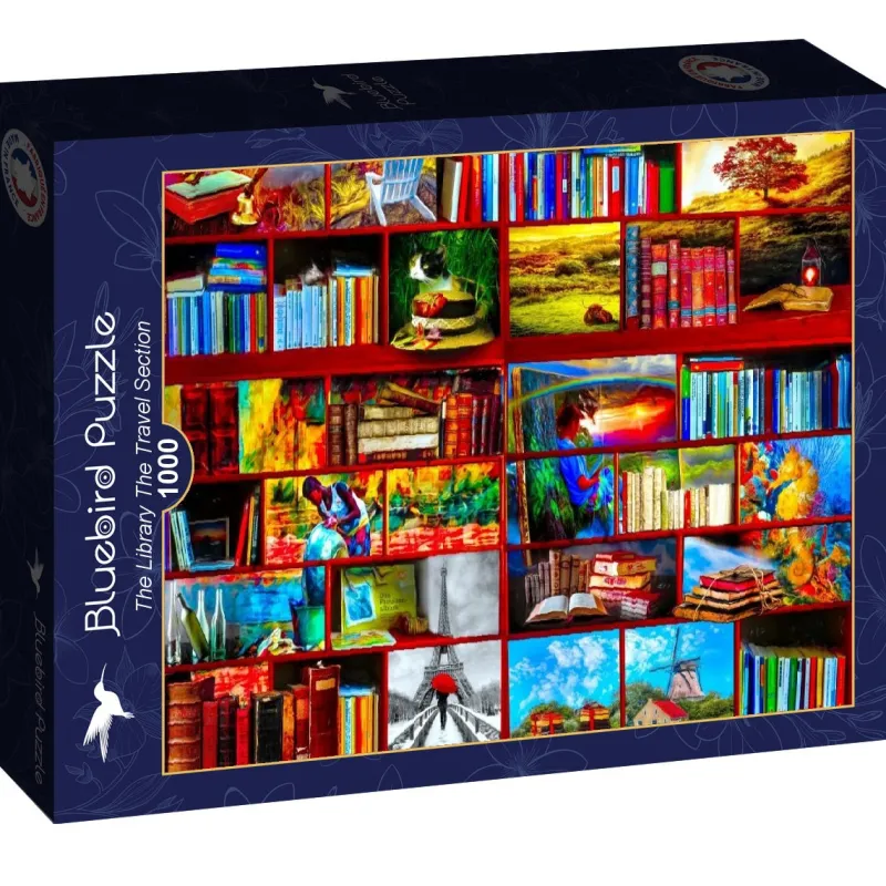 Bluebird Puzzle - The Library The Travel Section - 1000 Piece Jigsaw Puzzle Clearance