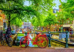 Bluebird Puzzle - The Red Bike in Amsterdam - 1000 Piece Jigsaw Puzzle Sale