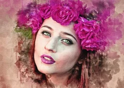 Bluebird Puzzle 70007 The Rose Woman 500 Piece Jigsaw Puzzle Online