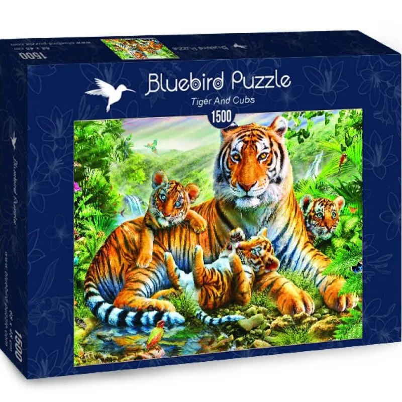 Bluebird Puzzle 70137 Tiger And Cubs 1500 Piece Jigsaw Puzzle Clearance