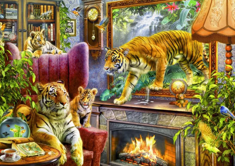 Bluebird Puzzle - Tigers Coming to Life - 2000 Piece Jigsaw Puzzle Hot