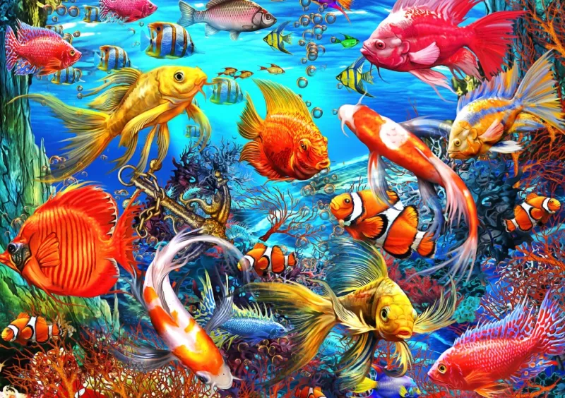 Bluebird Puzzle - Tropical Fish - 1000 Piece Jigsaw Puzzle Hot