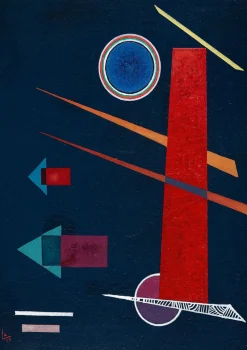 Art by Bluebird Bluebird Puzzle - Vassily Kandinsky - Powerful Red, 1928 - 1000 Piece Jigsaw Puzzle Fashion