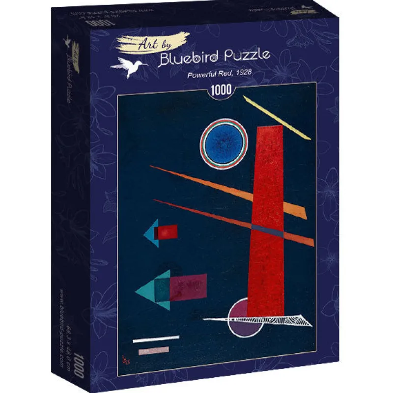 Art by Bluebird Bluebird Puzzle - Vassily Kandinsky - Powerful Red, 1928 - 1000 Piece Jigsaw Puzzle Fashion