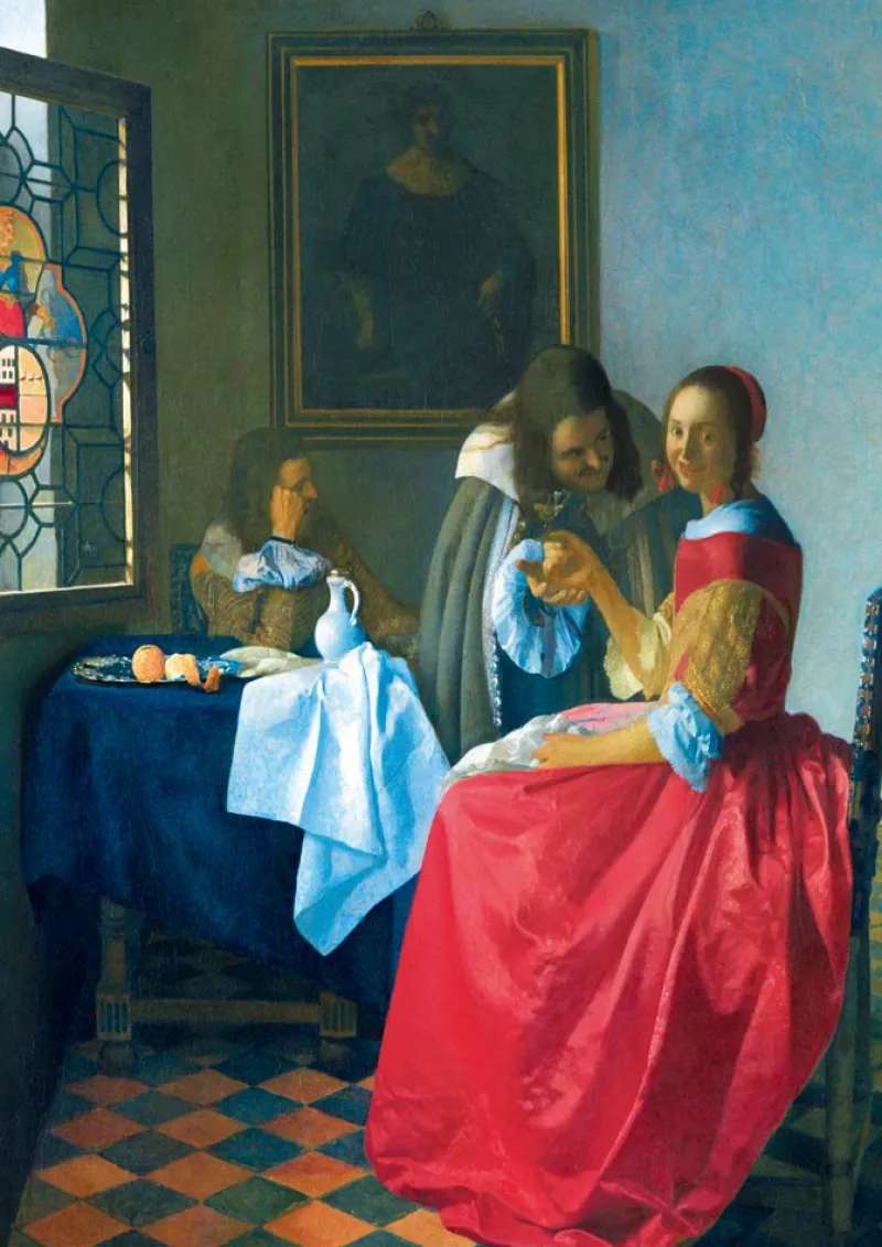 Art by Bluebird Bluebird Puzzle - Vermeer- The Girl with the Wine Glass, 1659 - 1000 Piece Jigsaw Puzzle Hot